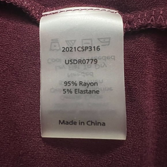 Universal Standard Shirt Dress Small 14 16 Burgundy Jersey Maxi Button Side Slit - Picture 12 of 14